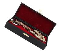 Mini Adornos Musicales Réplica De Saxofón Alto En Miniatura Modelo De Instrumento Musical Ornamento Con Soporte Y Estuche