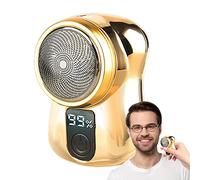 Mini Afeitadora Eléctrica, Mini maquinilla de afeitar para hombres, Afeitadora de lámina de tamaño de bolsillo móvil con pantalla de alimentación, afeitadora de barba recargable por USB Wukesify