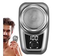 Mini Afeitadora Eléctrica,Mini maquinilla de afeitar para hombres - Máquina de afeitar portátil con pantalla de potencia recargable, maquinilla de afeitar para hombres, barba corta, afeitado, Jimtuze
