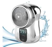 Mini Afeitadora Eléctrica,Travel Men's Shaver Small Razor para hombres | Afeitadora de lámina de tamaño de bolsillo móvil con pantalla de alimentación, afeitadora de barba recargable por USB Bestlle