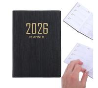 Mini agenda diaria A7 - Agenda pequeña en inglés 2026, organizador de tareas compacto de 365 días con secciones de seguimiento de objetivos y presupuesto, papel grueso a prueba de tinta, ideal para el