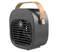 Mini aire acondicionado portátil recargable de 3 velocidades con pulverizador, refrigerador personal con mango, ventilador de refrigeración USB para coche, escritorio, exterior, aire acondiciona