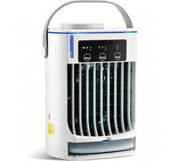 Mini Aire Acondicionado Portátil Sin Tubo De Escape Enfriador Aire Silencioso con 500 Ml 3 Velocidades Ventilador Modos Pulverización Ventilador Aire Acondicionado Alimentado Por USB 17*14.5*22.5cm