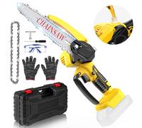 Mini-Akku-Kettensäge, 8 Zoll, 650 W bürstenloser Motor, elektrische Kettensäge mit Ölbehälter, handgeführte Baumschnitt-Kettensäge, Gartengerät für Heimwerker, Akku nicht im Lieferumfang enthalten