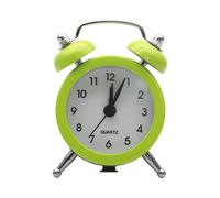 Mini alarm clock cute cartoon family travel and exam alarm ticking (green)
