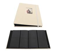 Mini álbum de Fotos de 3 Pulgadas, Estuche Tejido de Lino y algodón, álbum de Tarjetas, Favoritos de boletos, 208 Bolsillos, álbum de Recuerdos de Gran Capacidad para colección de (Khaki)