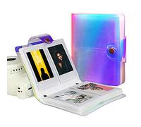 Mini álbum de fotos de 3 pulgadas,Mini álbum de fotos puede poner 64 fotos álbum de libros de fotos transparente colorido para fotos de la cámara Mini Instax