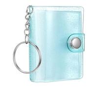 Mini álbum de fotos llavero, llavero con 24 bolsillos para fotos e imágenes, anillas transparentes | para niños cartera adultos, hombres, mujeres, cumpleaños, boda, escuela