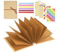 Mini álbum de fotos para personalizar, acordeón, pequeño álbum de fotos, libro de fotos con esquinas de fotos, pegatinas de emoticonos, pegatinas de amor, pegatinas de estrellas para graduación