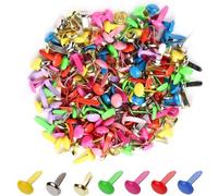 Mini álbumes de recortes Brads,200 piezas Pins Split Metal Paper Fastherers Mini Brads,Fasteneradores de papel redondo Pin dividido para bricolaje,proyectos de artesanía,álbumes de recortes(8*14mm)