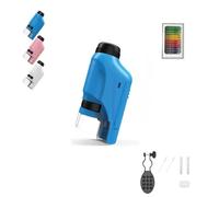 Mini alcance, Mejor Microscopio de Bolsillo 2024 para Niños, alcance para la Ciencia Educativa con luz LED, Microscopio para Niños, Microscopio de Bolsillo para Niños (Blue)