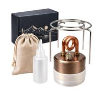 Mini Alcohol Stove - Outdoor Camping Burner, Fast Heating For Backpacking | Includes Storage Bag And Bottle | High Power Hiking Stove | Aluminum Alloy Windscreen Pot Stand For Outdoor Camping Cooking