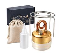 Mini Alcohol Stove - Windproof Camping Burner | Aluminum Alloy | High Power Self Pressurizing, Includes Pot Stand & Storage Bag, Portable Metal, For Outdoor Hiking, Backpacking & Picnic