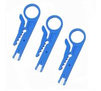 Mini alicates de crimpadora de mano para pelar y engarzar cables, adecuados para cables de datos CAT5, CAT5e, CAT6 y perforador de bloques de 110 (azul)