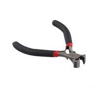Mini alicates de punta plana doblados para hacer joyas, cortadores de alambre de punta de aguja de 4 pulgadas con asas ergonómicas, corte lateral de extremo redondo, (B)