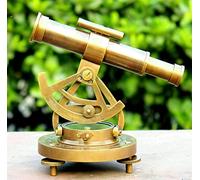 Mini alidade náutica de latón antiguo con telescopio y brújula de latón Alidade