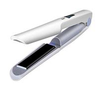 Mini alisador de pelo inalámbrico, alisadores inalámbricos recargables USB, plancha y rizador plano 2 en 1, se calienta rápidamente+temperatura ajustable + apagado automático (blanco)