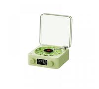 Mini altavoz, Aqua Vinyl Waves Mini altavoz, Aqua Vinyl Bluetooth altavoz, inalámbrico portátil con luz ambiental, con luz ambiental, cuatro