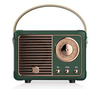 Mini altavoz Bluetooth 5.0, forma de radio retro, portátil, para habitación/oficina/salón, regalo decorativo para adolescentes