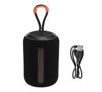 Mini altavoz Bluetooth port??til inal??mbrico con luz LED RGB, sonido envolvente inteligente, altavoz port??til para viajes al aire libre (negro).