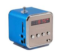 Mini Altavoz de Radio FM portátil, Reproductor de música estéreo Digital MP3 MP4, Soporte TF, Tarjeta USB, Disco FM (Blue)