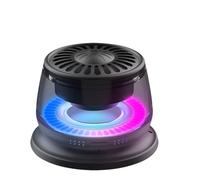 Mini altavoz magnético Bluetooth - Altavoz portátil inalámbrico ultracompacto con luz ambiental LED, fuerte absorción magnética para teléfonos y superficies metálicas, perfecto para viajes y uso al