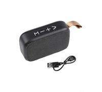 Mini altavoz portátil con largo tiempo de reproducción y voces claras para viajes, senderismo, ciclismo, viajes, color negro y gris, 11 x 8 x 3,5 cm (gris)
