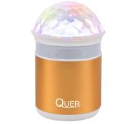 Mini altavoz portátil LED Efectos RGB con reproductor FM USB MiniSD MP3 Bluetooth (Oro) - DESEO