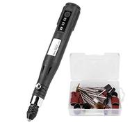 Mini Amoladora 5000-15000R/min 5V 2A Mini Taladro Eléctrico Bolígrafo Amoladora USB Recargable Pulidora Portátil Pequeña con 32Pcs Accesorios para Cortar Grabar Fresar Pulir Desmontar Perforar