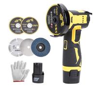 Mini amoladora angular, batería Mini Flex de 12 V, 19500 rpm/76 mm, profesional mini amoladora angular con batería, juego adecuado para cortar y pulir