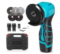 Mini amoladora angular, batería Mini Flex de 16,8 V con 2 baterías de 2000 mAh, 19800 rpm 5 x 76 mm, mini amoladora angular profesional con batería, adecuado para cortar, pulir y lijar