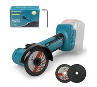 Mini amoladora angular inalámbrica compatible con batería Makita de 18 V, amoladora angular sin escobillas de 3 pulgadas (76 mm), 19000 rpm, 800 W, herramientas con 2 discos de molienda para pulir y