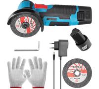 Mini amoladora angular inalámbrica de 19500 rpm 12 V profesional Discouse inalámbrico mit 2 x 2500 mAh Batería, Mini Akku Winkelschleifer 76 mm zum Schneiden, Polieren und Schleifen, Angle