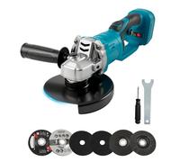 Mini amoladora angular sin escobillas compatible con batería Makita de 18 V, amoladora angular inalámbrica de 18000 RPM de 125 mm, herramientas eléctricas con 6 discos de corte para pulir y eliminar