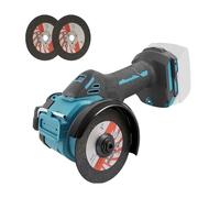 Mini amoladora angular sin escobillas compatible con Makita 18 V, 20000 RPM 400 W, herramienta de molienda inalámbrica con discos de corte de 75 mm para cortar, pulir, afilar, madera, metal, hormigón