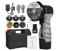 Mini Amoladora Angular, Weytoll Amoladora Angular Inalámbrica 7000 RPM Mini Amoladora Eléctrica con 2 Baterías 16.8V 2000mAh y Disco Abrasivo para Cortar Ladrillo Pulido, Madera, Piedra, Acero