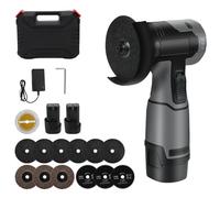 Mini Amoladora Bateria, 16.8V Mini Amoladora Angular con 2 Baterías y Cargador, Cortador para Amoladora Eléctrica de 28000 rpm, 76mm Amoladora Pequeña Eléctrica para Cortar, Pulir y Lijar