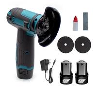 Mini amoladora con maletín, Flex, inalámbrico, 12 V, 76 mm, 19500 RPM, mini amoladora de doble batería, para cortar, podar, esquina, protección de disco, corte perfecto