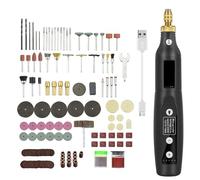 Mini amoladora de velocidad variable con carga USB, kit herramientas rotativas, juego 126 accesorios grabado(173PC B Grinder Set)
