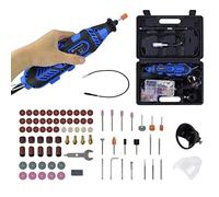 Mini Amoladora Eléctrica, Multiherramienta con Eje Flexible, 80 Accesorios Herramienta Rotativa Multifunción, Velocidad Variable 10000-32000 RPM, Herramientas multiusos para Manualidad y Bricolaje