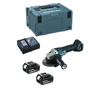 Mini-Amoladora MAKITA DGA504RFJ (2 x 3,0 Ah + DC18RC + MAKPAC 3)