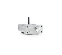 Mini Amplificador Bluetooth - Marmitek BoomBoom 460 - aptX - 2x 20W RMS - Entrada AUX - Conexión de Altavoz Pasivo - Control de Volumen - Carcasa de Metal - Conecta tus Altavoces Antiguos - Plateado