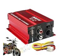Mini Amplificador De Audio De Automóvil | Amplificador Estéreo De 2 Canales Con Control De Refuerzo De Graves | Amp Compacto Para Altavoces, Subwoofer, Coche, Camión, Moto, Hogar