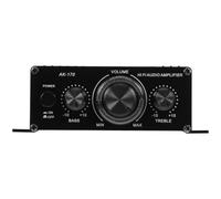 Mini Amplificador de Audio Estéreo Portátil 12v Negro | Aleación de Aluminio y Plástico, Consumo, Audio Claro y Realista, Uso Exterior y Viaje