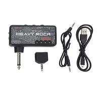 Mini Amplificador de Auriculares con Enchufe de Guitarra eléctrica portátil con Adaptador de función Recargable de Efecto de distorsión Incorporado y Kit de Cable de Audio 3.5