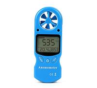 Mini anemómetro multiuso Anemómetro digital LCD TL-300 Medidor de humedad de temperatura de velocidad del viento con termómetro higrómetro(Blauw)
