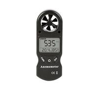 Mini anemómetro multiusos TL-300, anemómetro Digital LCD, velocidad del viento, temperatura, medidor de humedad con higrómetro y termómetro(Black)