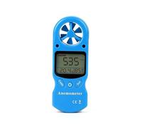 Mini anemómetro multiusos TL-300, anemómetro Digital LCD, velocidad del viento, temperatura, medidor de humedad con higrómetro y termómetro(Blue)