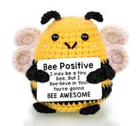 Mini animal de ganchillo de apoyo emocional positivo, lindo y divertido inspirador pequeño muñeco de peluche coleccionable, regalos de cumpleaños únicos para mujeres, hombres, mamá, amigo, compañeros
