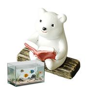 Mini Animal Set, Cute Resin Aquarium Decor Figures, Waterproof Tiny Pet Ornaments for Fish Tank Shrimp Turtle Axolotl Frog Gecko Snake Habitat Decoration, Terrarium Scenery Home Aquarium Craft Display